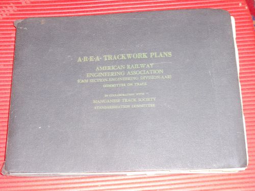 VINTAGE 1962  A.R.E.A. TRACKWORK PLANS  CONSTRUCTION MANUAL AMERICAN RAILWAY