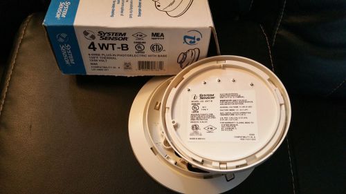 NEW SYSTEM SENSOR 4WT-B SMOKE DETECTOR FIRE ALARM . FREE SHIPPING!