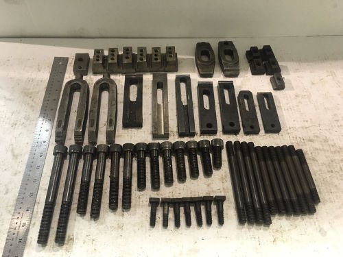 Lot of carr lane, vulcan, teco  mill work hold down clamps forged, tapped heel for sale