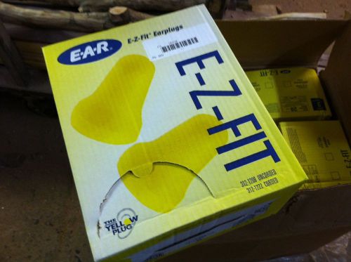 One Box Ear Plugs Corded 200 pair/box E-Z-Fit Yellow 312-1222 1AV18 NEW