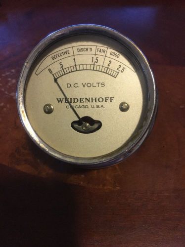 Vintage Collectible WEIDENHOFF Gauge D.C. Volts