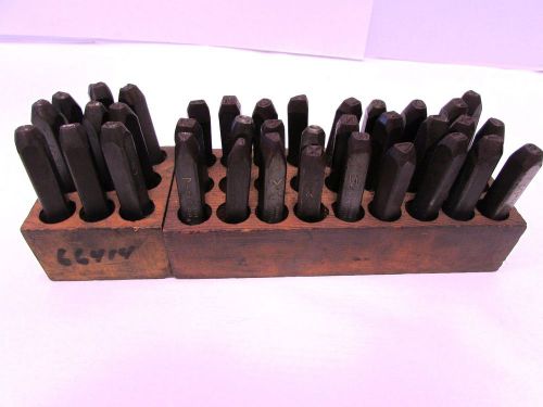 36 pc. 5/16&#034; letter &amp; number steel stamp set imperial regal punch tool for sale