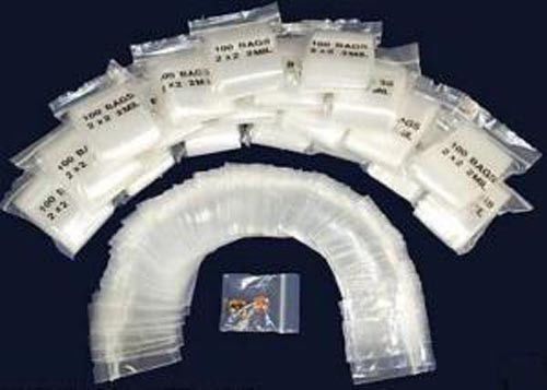 2000 ZIPPER BAG PLASTIC BAGGIES ZIPLOCK 2&#034;X 2&#034;