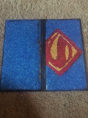 Custom Made SuperMan Check Holder Waitstaff Organizer Server Book w/ Pocket