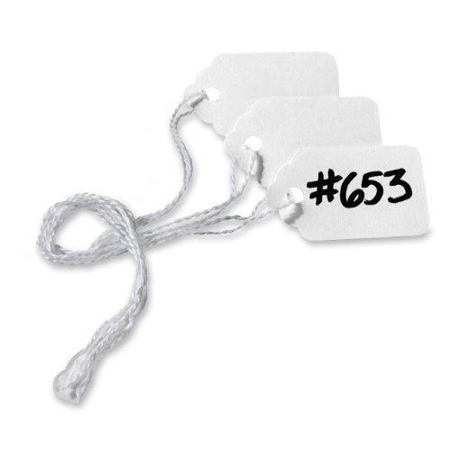 Avery White Marking Tags, Strung, 1.5 x 0.3-Inches, Pack of 1000 (12205)