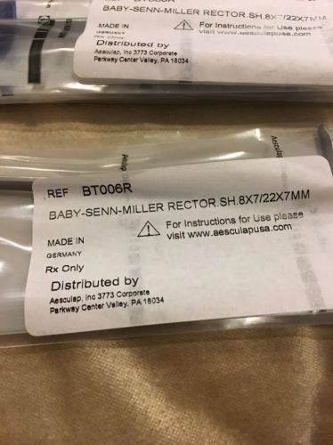 Aesculap BT006R Baby Senn-Miller Retractor Sharp 8 x 7/22 x 7mm New Lot Of 5