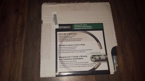 Universal Flexible  Pre-Coupled 2-Wire Hydradraulic Hose 1/2X48&#034; M2M 3500PSI MAX