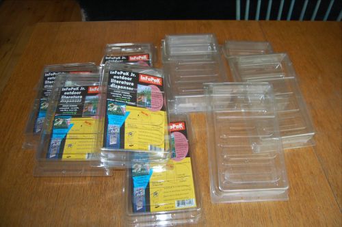 Lot of 10 InfoPak Jr Outdoor FOR 9&#034;X5&#034; Brochure PLASTIC Box Holder Real Estate