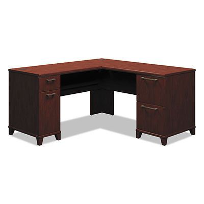 Enterprise collection 60w x 60d l-desk, harvest cherry (box 1 of 2) for sale