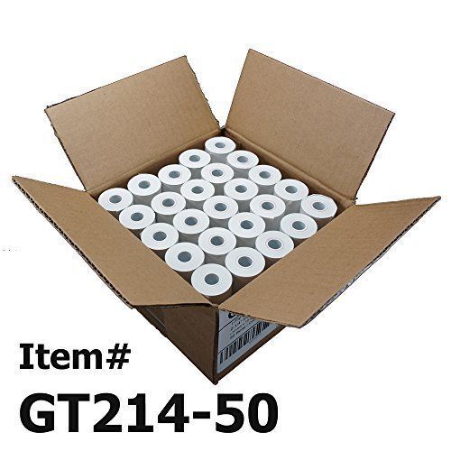 50 Thermal Paper Rolls 2-1/4 X 50 Verifone Vx520 First Data FD400 Nurit 800...