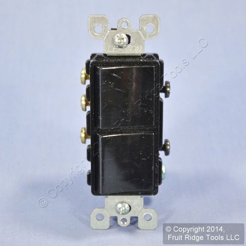 Leviton SCRATCHED Black Decora SP/3-Way DOUBLE Light Rocker Switch Bulk 5641-E