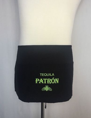 NEW Port Authority TEQUILA PATRON black half Apron Server Bar Tender Party