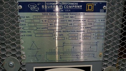 75 KVA transformer 200 amp disconnect 400 amp main panel board disconnect