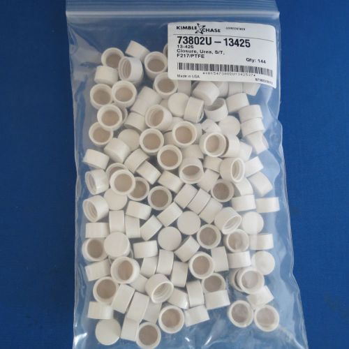 Pk/144 Kimble  Urea Closures w/ Septa for 13-425 Screw Thread Vials 73802U-13425