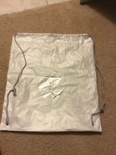 Apple Store plastic drawstring merchandise shopping bag logo backpack white