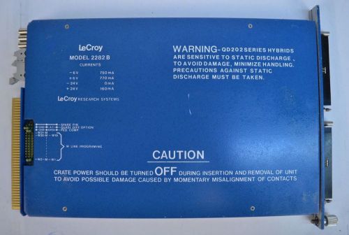 LeCroy Model 2282B ADC CAMAC Module Card 2282 B Analog to Digital Converter