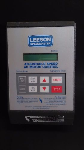 Leeson Speedmaster Adjustable Speed Motor Control Micro Series Digital 174916.00
