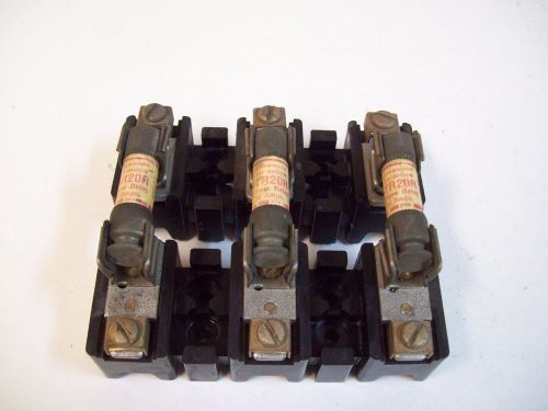 ALLEN-BRADLEY X-401977 FUSE HOLDER W/ FUSES TR20R - LOT OF 2 - FREE SHIPPING