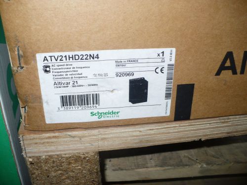 Schneider ATV21HD22N4, AC Variable Frequency Drive, VFD, 30HP, 380-480V, New