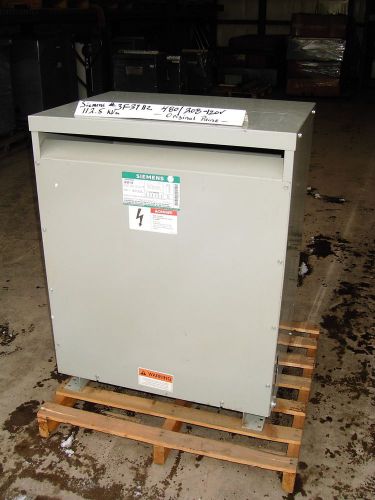 Used siemens #3f3y112, 112.5 kva. dry type transformer for sale