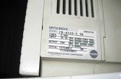 1PCS USED Mitsubishi Inverter FR-A520-5.5K 220V -5.5KW tested