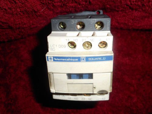 GOOD COND. Telemecanique LC1D09BD Contactor 24 VDC Coil LC1 D09 BD