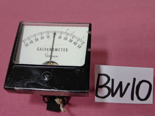 VINTAGE SIMPSON PANEL METER SQUARE GALVANOMETER ES-75-0-75UA OR STEAMPUNK