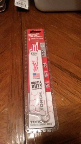 MILWAUKEE 6&#034; THE TORCH 18 TPI SAWZALL BLADES ( CATALOG # 48-00-5784 )(PK OF 5)