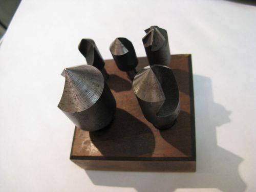 5 Pcs. 3/8&#034;,1/2&#034;,3/4&#034;(Keo) &amp; 1&#034; 82 Deg. Single Flute HS(S) Countersink Set +1x6F