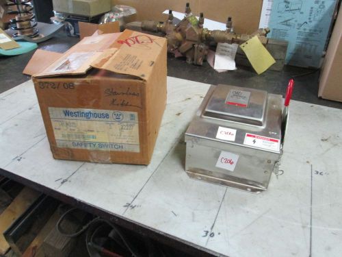 Westinghouse S/S Safety Switch #WHUN321 30A 240 A/C 250 D/C 3 Poles (NIB)