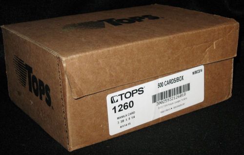 Tops 1260 Weekly Time Card, Double Sided, 3-3/8&#034;x8-1/4&#034;, 500/BX, Manila