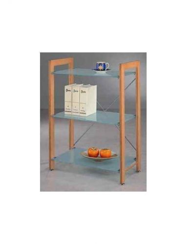 Wood &amp; Glass 3 Shelf Bookcase [ID 121707]