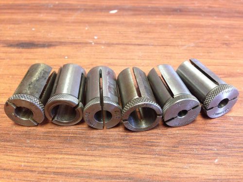 LOT OF HARDINGE 5/8 &#034; OD BUSHING 5/16 16 15/64 1/2 7/16