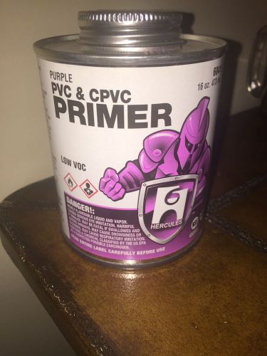 Hercules 60415 purple pvc &amp; cpvc primer 16 oz. free shipping for sale