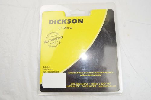 DICKSON C658 Circular Chart, 6 In, 0 to 100F, 24 Hr, Pk60