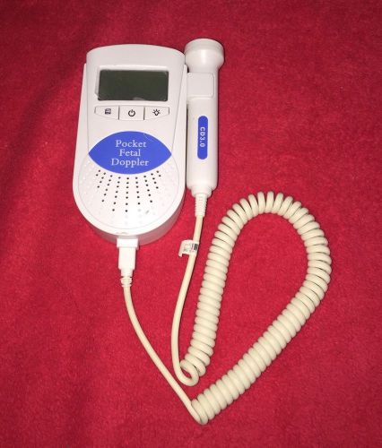 #Contec Sonoline B Pocket Fetal Heart Doppler CE FDA Approved LCD Gel + Batterie