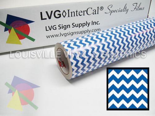 24&#034; X 5yd - Blue Chevron Textured Prints -Art, Craft &amp; Graphics Cutting Vinyl