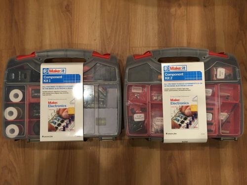 NEW RADIO SHACK MAKE: IT ELECTRONIC COMPONENT KITS 1 &amp; 2