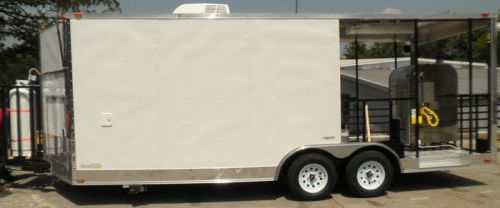 Concession Trailer 8.5&#039;x20&#039; White - BBQ Smoker Vending Concession