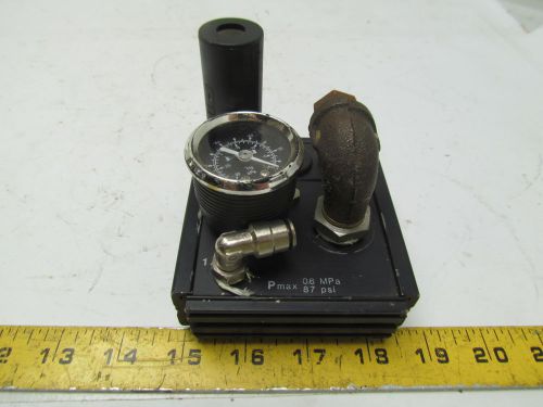 Piab xlc20 vacuum pump with negative 100-0 gauge &amp; muffler for sale