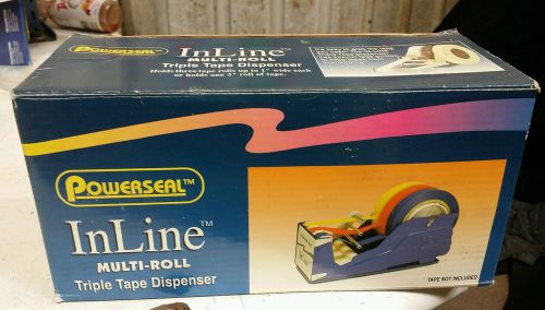 POWERSEAL IN LINE 3&#034; MULTI-ROLL TRIPLE TAPE DISPENSER NEW IN BOX