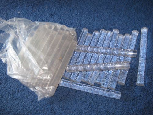 40 Pc Clear Acrylic Plexiglass Extruded Rod 7/8&#034; x approx. 7 1/2&#034;