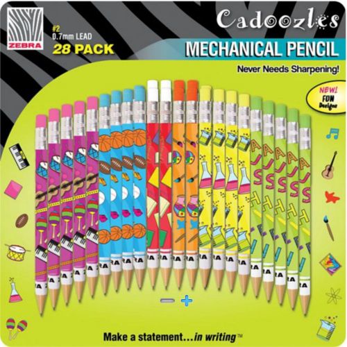 Zebra Cadoozles Fun Mechanical Pencils, 28/Pack