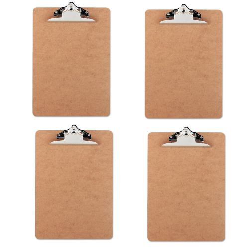 4 clipboards heavy duty letter size hardboard paper brown hard standard lot clip for sale