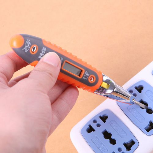 AC/DC Digital Voltage Detector Tester Pen Electric Power Sensor Test 12-220V