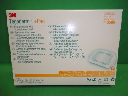 3M Tegaderm Film Dressing + Non-adherant Pad [3586] Box of 25