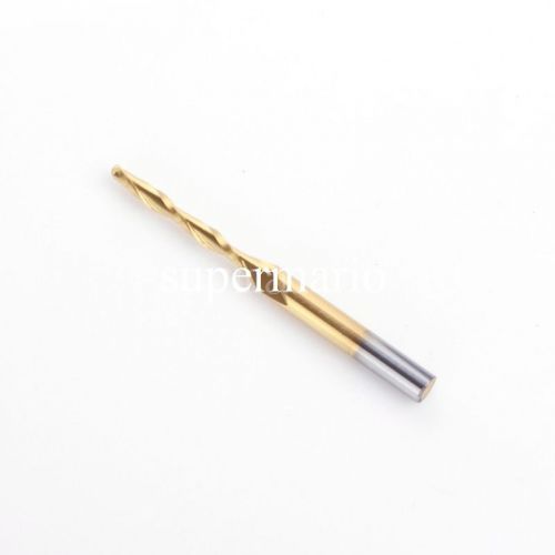 1x 1/8&#039;&#039; Titanium Coated Carbide CNC Two Double Flute Ball Nose Bit 2mm x17mm