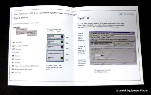 Agilent Technologies 16702B Logic Analysis System Quick Reference B3760-92003