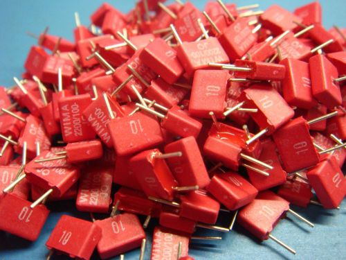 (50) WIMA.022/100/5 0.022uF 100V 5% 5mm POLY FILM CAPACITOR