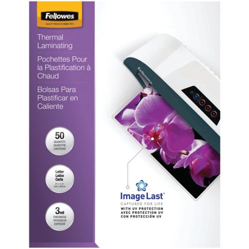 Fellowes 52225 imagelast(tm) laminating pouches, letter, 50pk (3mil) for sale